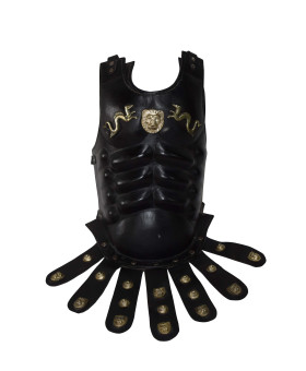 Medieval Black Leather Muscle Breastplate